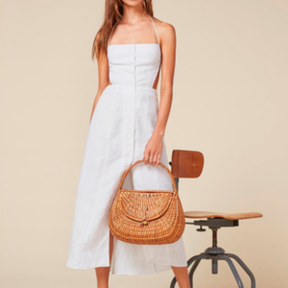 Reformation White Manon Dress Size 4
